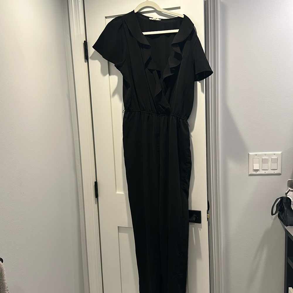 Black short sleeve jumpsuit
